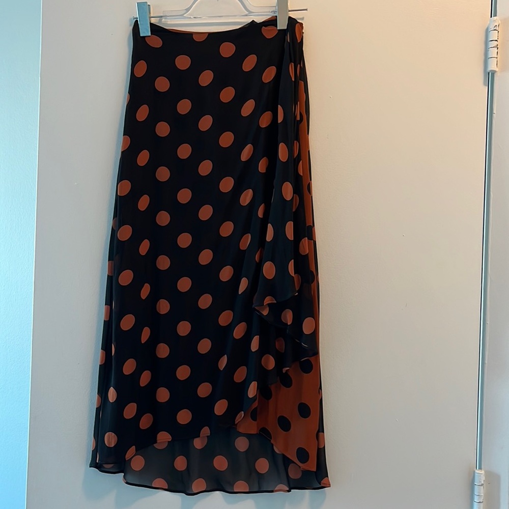 MAEVE dot pattern midi skirt